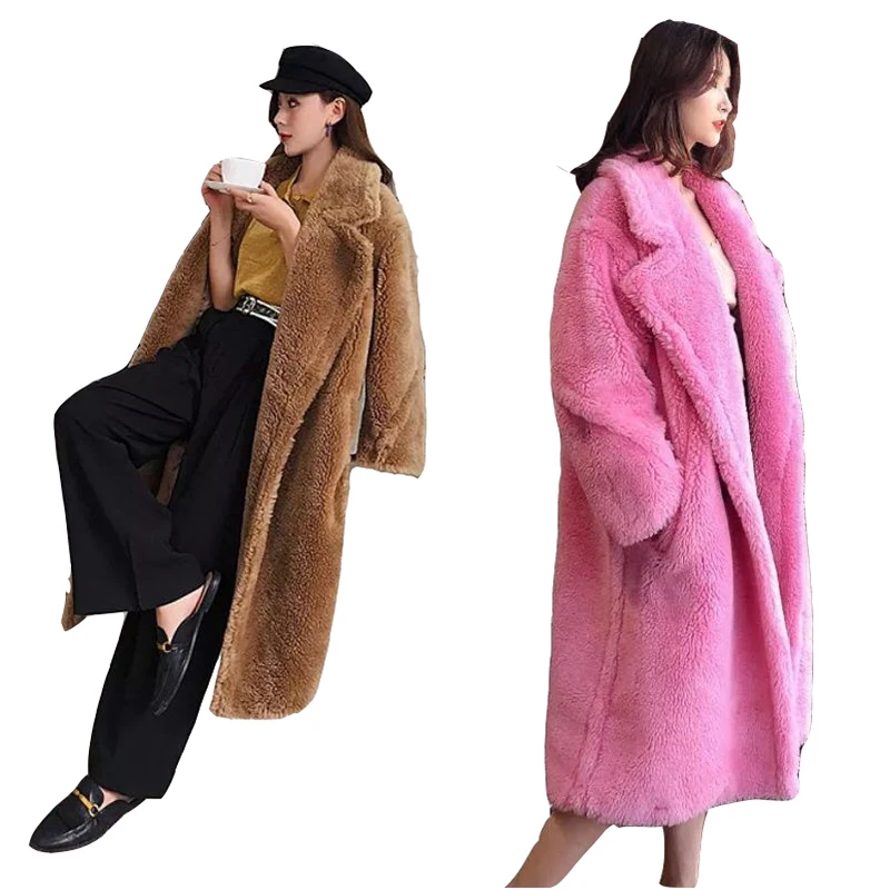 

Women's Coat Winter Fashion Warm Women's Fur Coat 2023 New Large Size Pure Color Imitation Wool Women's Fur Coat NUW999