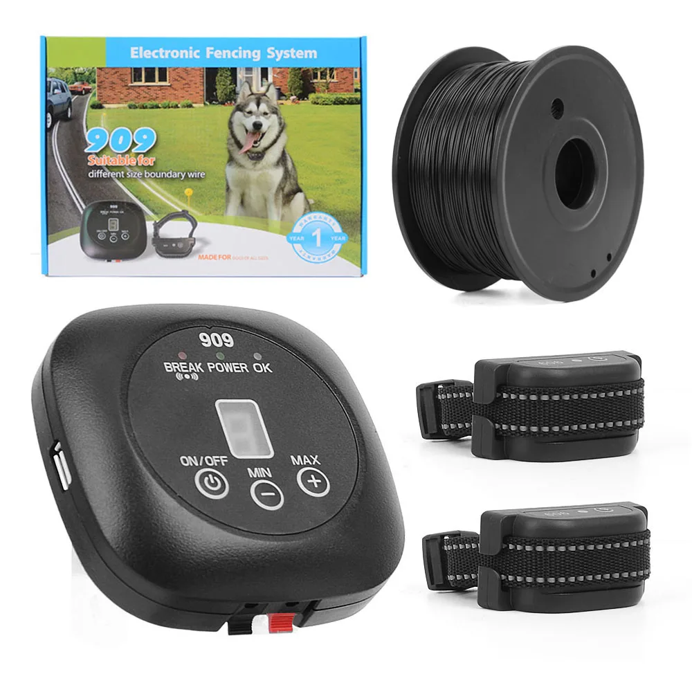 

Pet Electronic Dog fence System Vibration Shock sound Rechargeable IP67 for small large dogs training collars dog accessories
