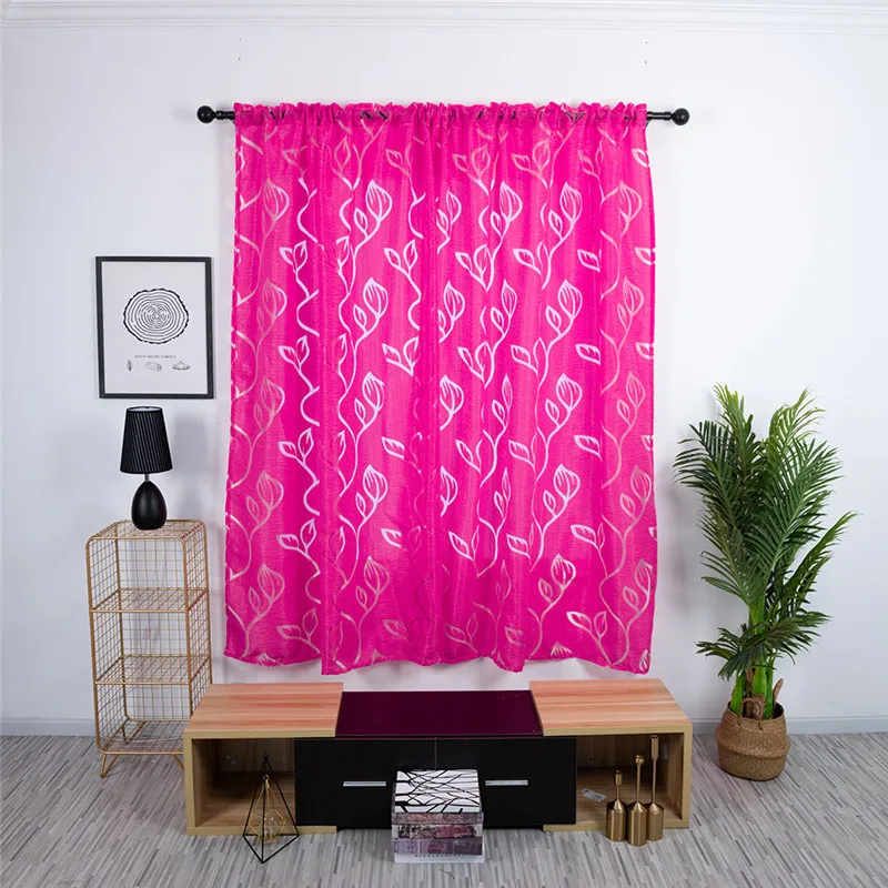 Trees Sheer Curtain Tulle Window Treatment Voile Drape Valance Fabric curtains for bedroom rideaux pour le salon  #4O09 (76)
