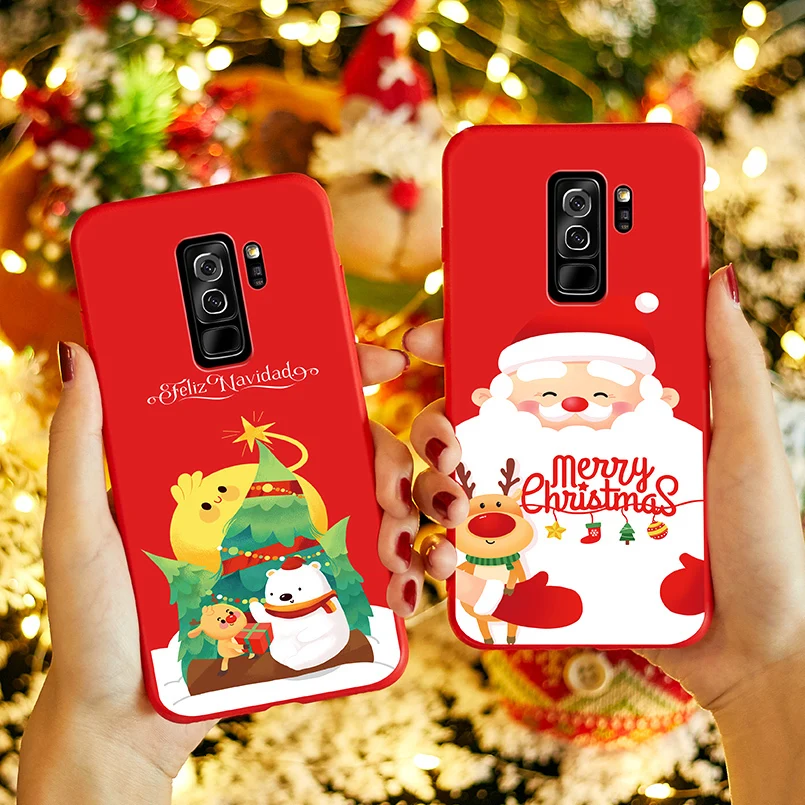Рождество для samsung Galaxy A30 A50 A5 A7 A8 2018 чехол силиконовый милый Санта Клаус S7 S8 S10 Note 9 10