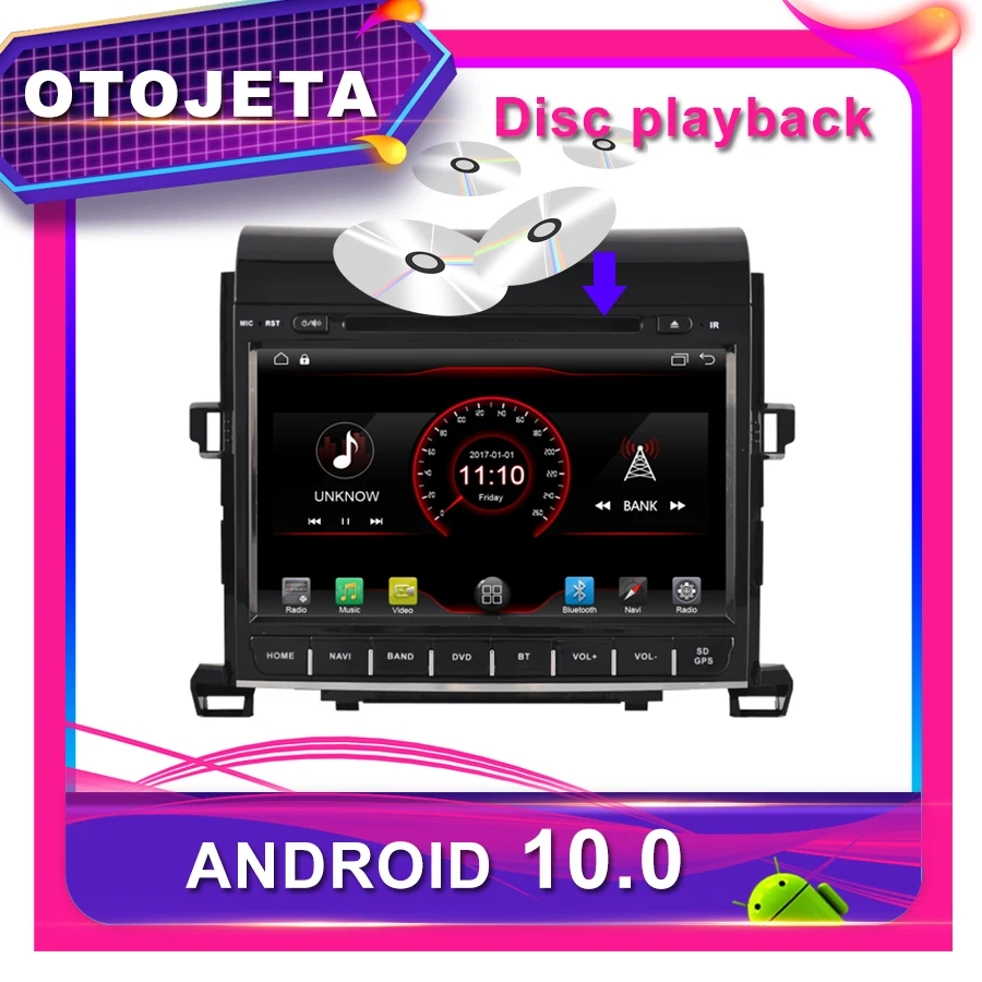 OTOJETA Автомобильный DVD Android 10,0 Автомобильный gps для TOYOTA ALPHARD автомобильный Радио мультимедийная лента рекордер bluetooth навигация