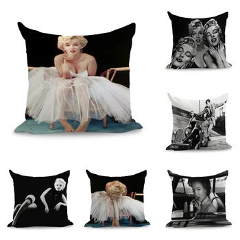 

Marilyn Monroe in Dress Pillows Linen Couch Seat Cushion Throw Pillow Home Decor Gift