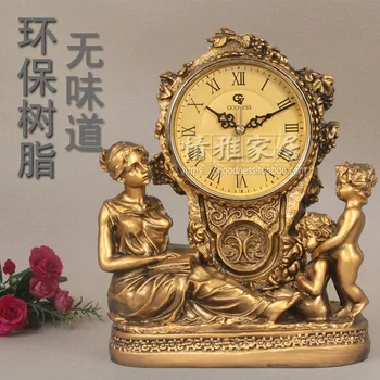 

CLOCKS, WATCHES, EUROPEAN LIVING ROOM RESIN SEAT CLOCKS, SILENT CLOCKS, DESKTOP ARRANGEMENTS, CREATIVE CLOCKS