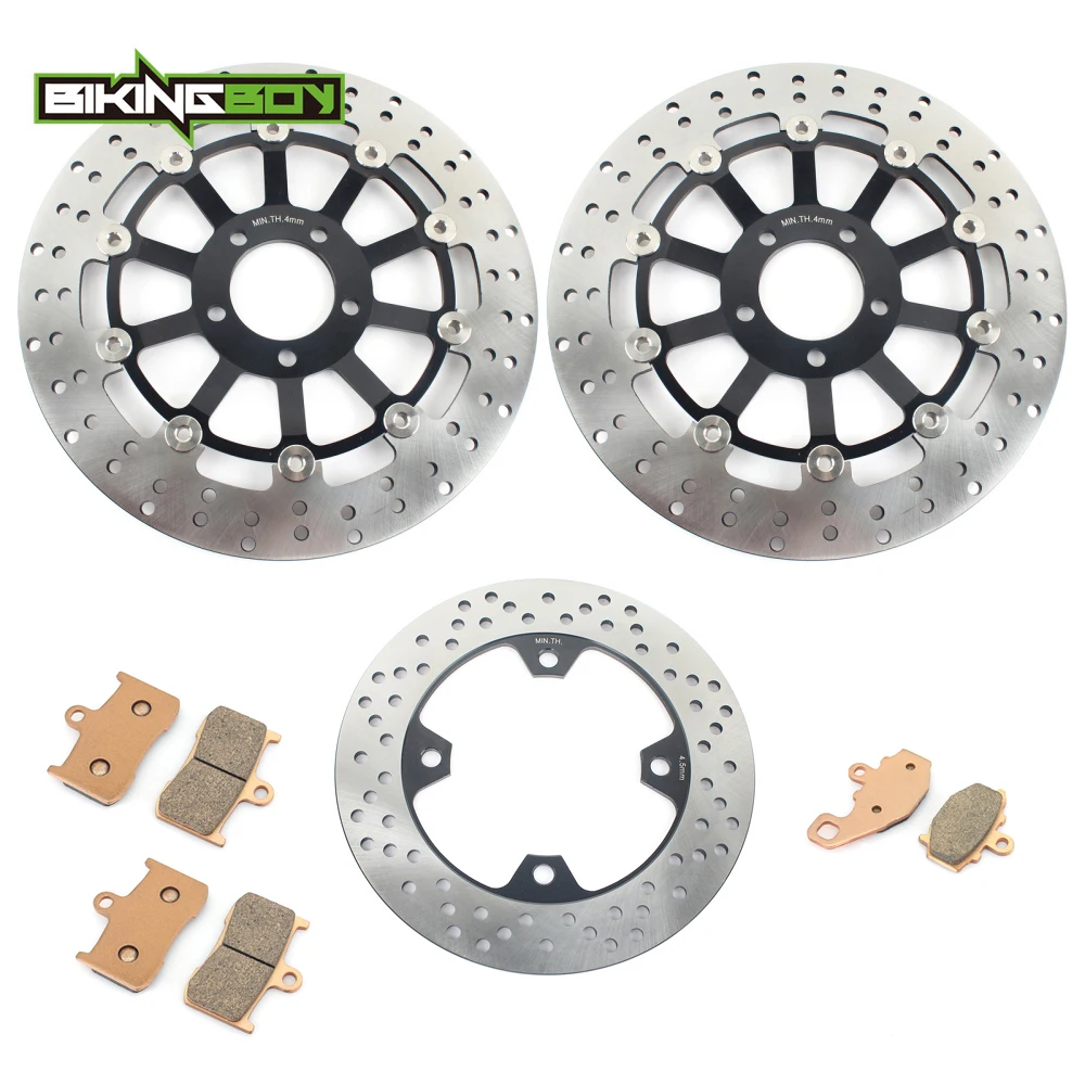 BIKINGBOY для KAWASAKI Z 1000 2003 2004 2005 2006 Z1000 03 04 05 06 волнистые/круглый спереди и сзади тормозные диски роторы колодки