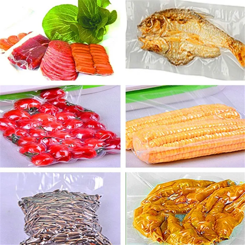 20x500CM Vacuum Heat Sealer Food Fresh Saver Rolls Storage Bags Saran Wrapper Flim Kitchen Packaging Organizer Accessories