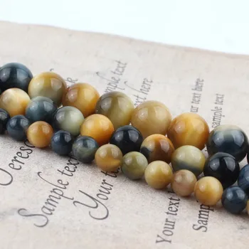 

Natural Dream Yellow Tiger Eye Stone Round Loose Spacer Beads For Jewelry Making DIY Bracelet Necklace 15'' Strands 6/8/10MM