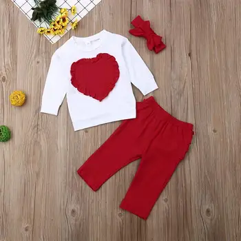 

Bear Leader Children Girls Heart Pattern Tops and Solid Pants with Hairband Kids Casual Fashion Suits Girl Cotton Sweet Outfits