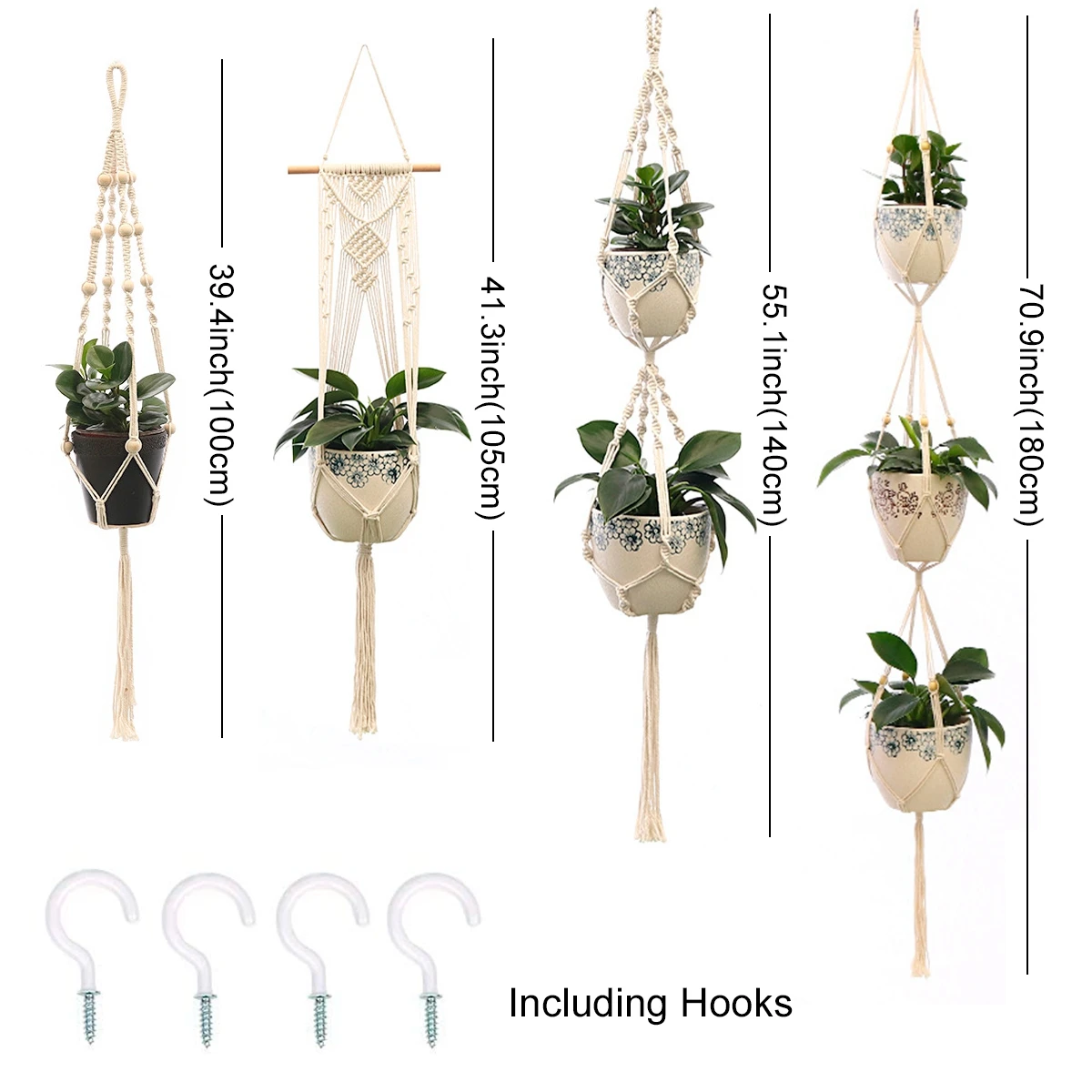 Hot Sales 100%Handmade Macrame Wall Hanging Macrame Plant Hanger Flower/Pot Hanger For Wall Decor Hanging Planter Hanging Basket