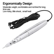 Машина для татуировки dermografo cheyennes, микро игла, серебро, алюминий, швейцарский двигатель, Перманентный макияж, машина для татуировки бровей