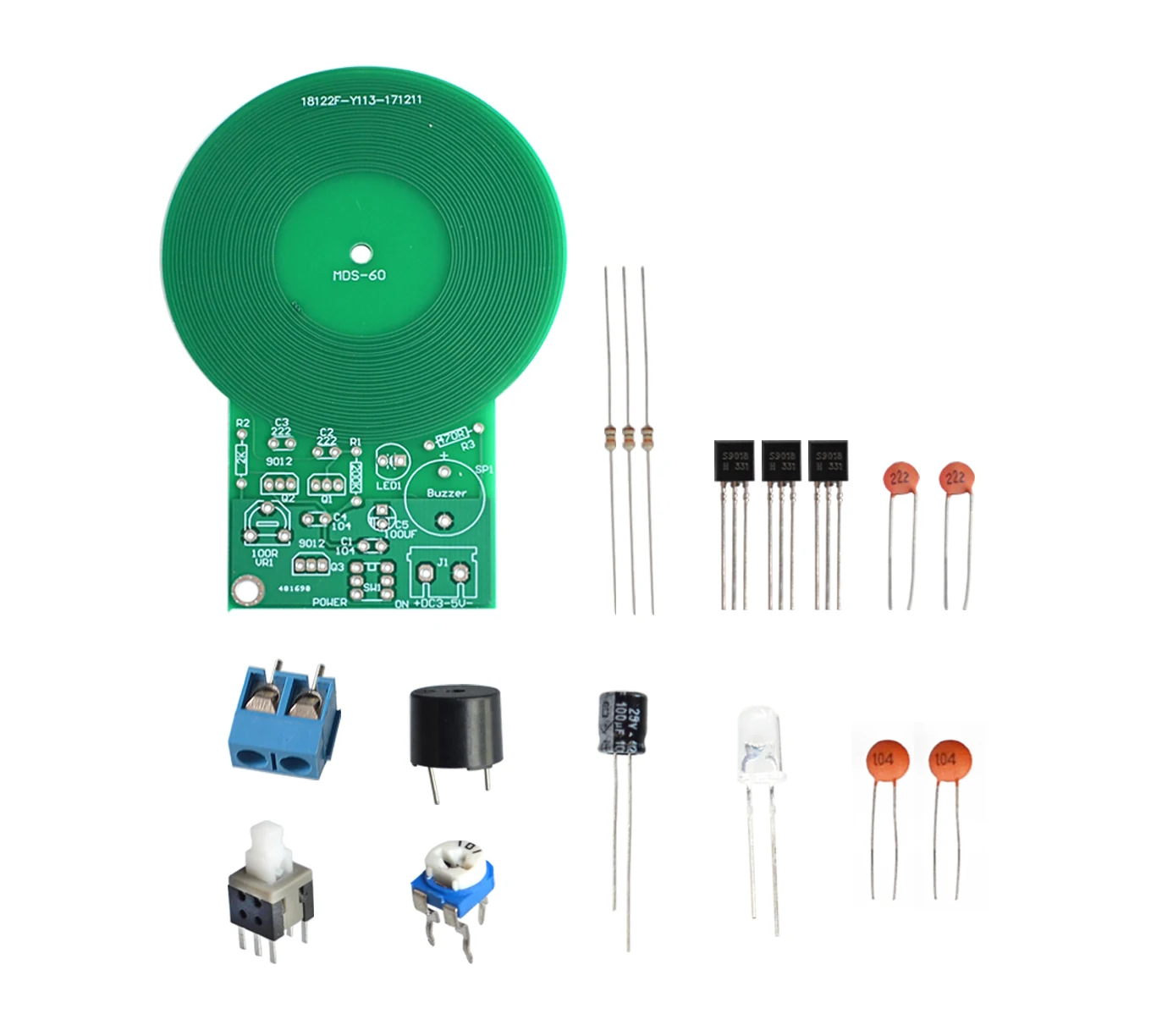 DIY Metal Detector Kit - Non-contact Sensor Board Module (DC 3V-5V)