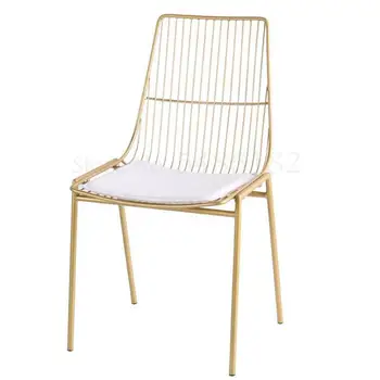 

New Nordic Tea Shop Iron Wire Dining Chair Iron Creative Leisure Cafe Table Chair Back Chair Designer Chair