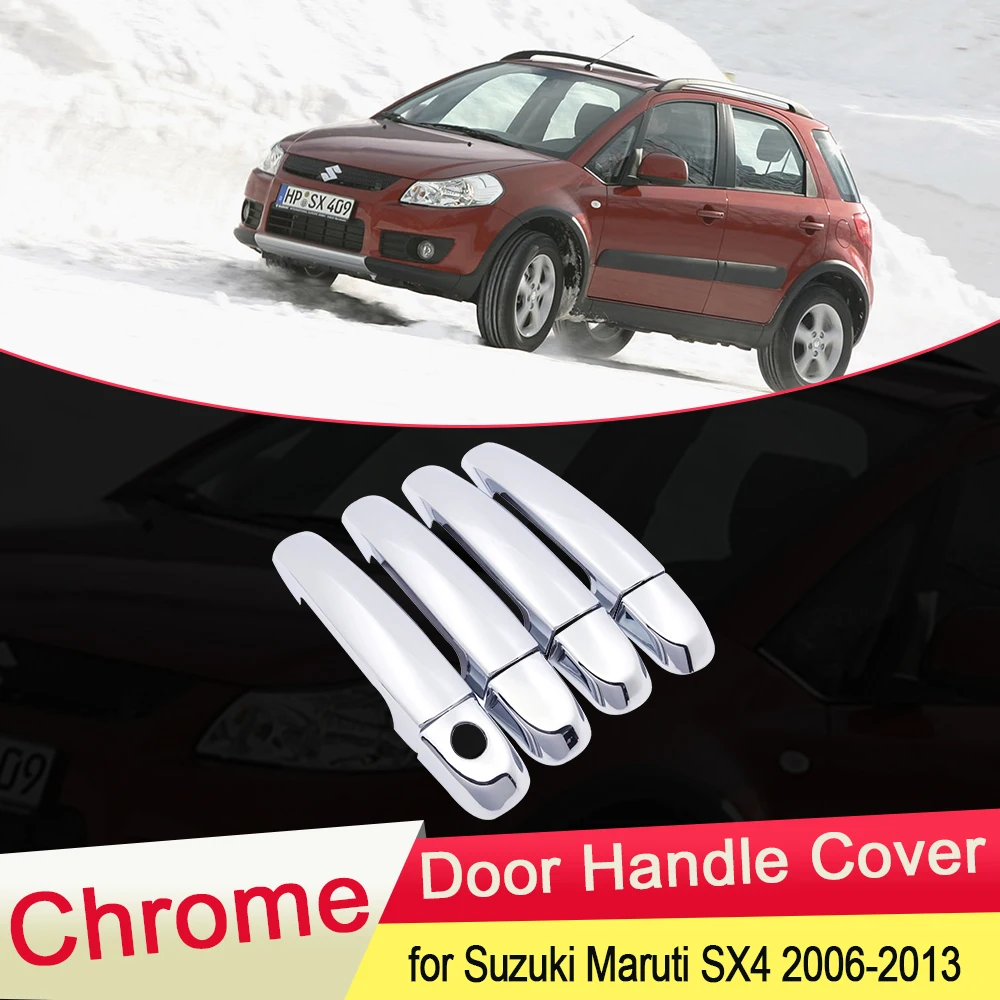 Хромированная крышка дверной ручки для Suzuki Maruti SX4 2006 2007 2008 2009 2010 2011 2012 внешняя