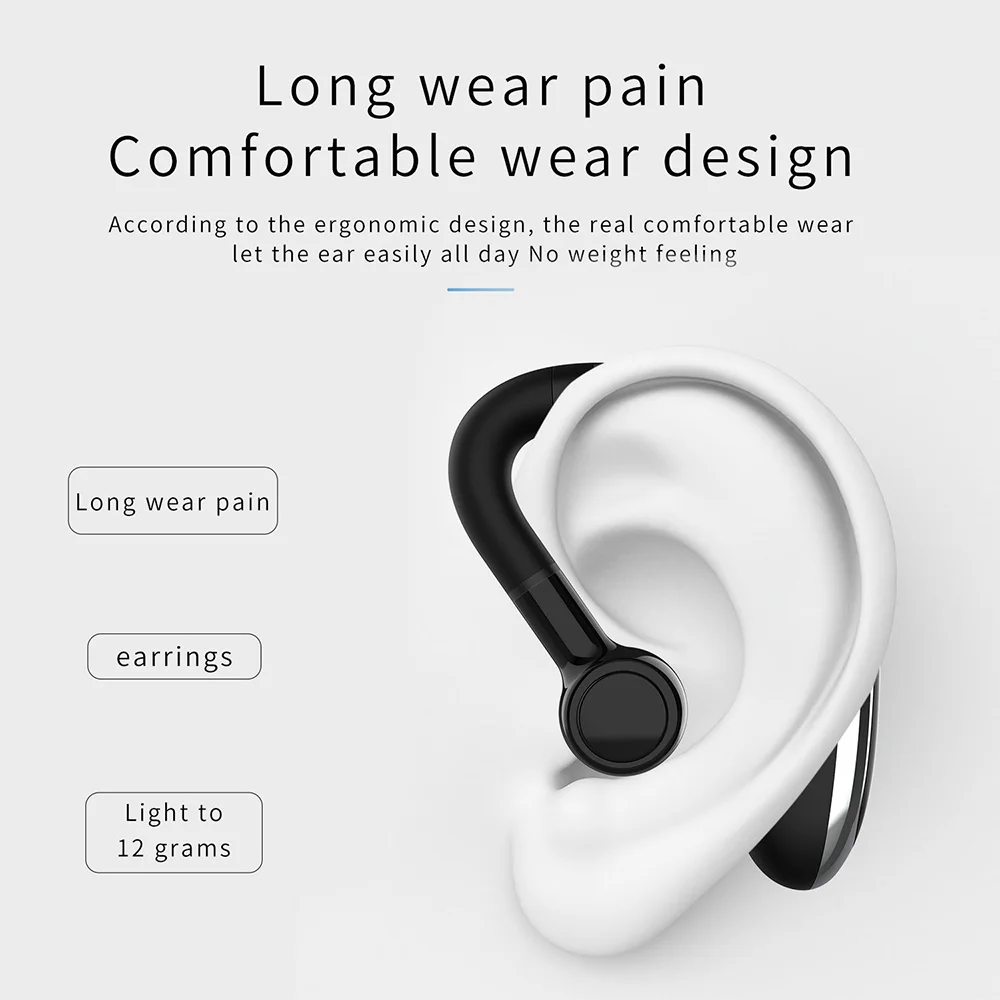H500 Bluetooth V5 0 Drive Earphones Wireless Hook Design Comfortable Mobile Phone Alternate Earbud For Left Right Ear Headset