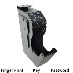 Coffre fort à empreintes digitales pour pistolet, mot de passe, boîte de sécurité en acier pour armes à feu, déverrouillage par empreinte digitale, Anti cambriolage avec clés 