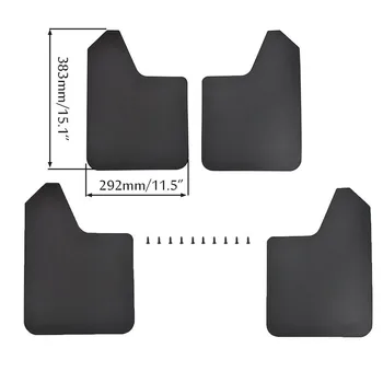 

Hot 4pcs Universal Front Rear Mud Flaps For Car Pickup SUV Truck Mudflaps Splash Guards Mudguards Dirty Traps Fender Flares
