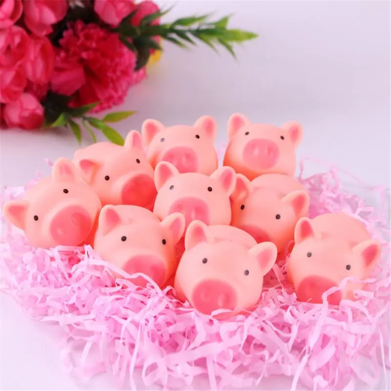 Kawaii розовая свинья животное сжимаемая игрушка детская Ванна игрушка звонок в спальню практичные шутки детский подарок