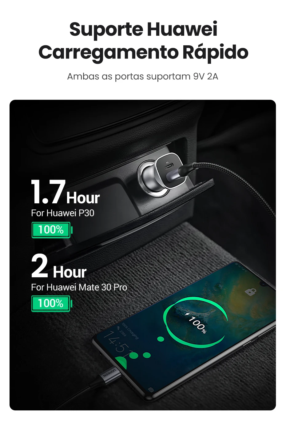 Carregamento Rápido, PD do Telefone Móvel, iPhone 15, 14, 13, Xiaomi, 4.0, 3.0