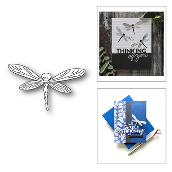 

2020 Hot New Summer Insect Animal Mould Moth Dragonfly Embossing Metal Cutting Dies Foil and Scrapbooking For Making no stamps