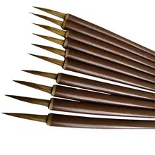 Новинка(s, M, L) тонкая кисть для рисования на крючках, китайская каллиграфическая кисть, Бамбуковая художественная кисть для рисования, канцелярские принадлежности, масляная кисть, Ручка B J3S7