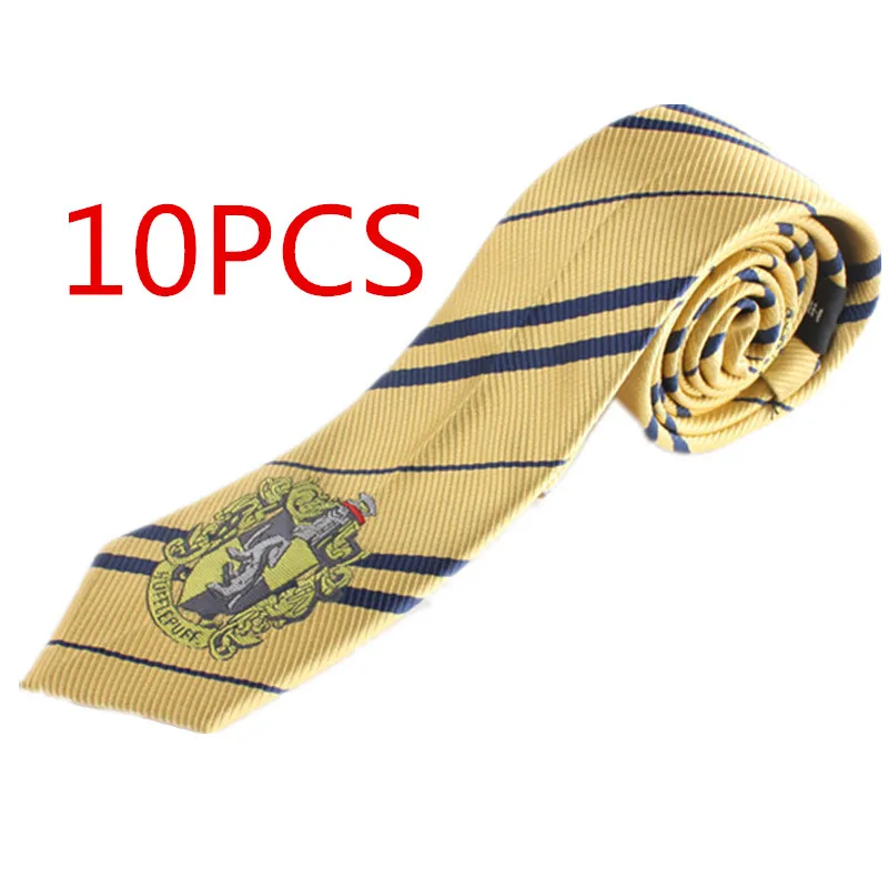 8 стилей 10 шт./лот галстук Гриффиндор Слизерин Hufflepuff Ravenclaw Галстуки Гермиона Грейнджер Косплей Костюм - Цвет: Hufflepuff