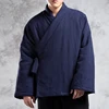 2023 winter Chinese style warm linen Padded coat jackets for men casual slim linen Tang suit overcoat men,size M-4XL 3