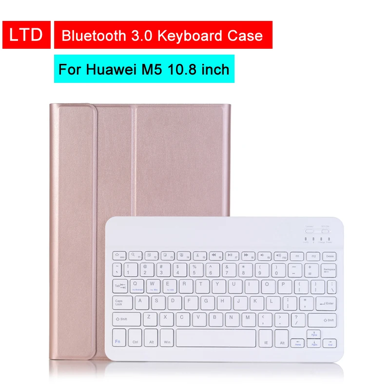 

Bluetooth 3.0 Tablet Keyboard Case For Huawei Mediapad M5 10.8 inch Flip Leather Tablet Protective Cover With Bluetooth Keyboard