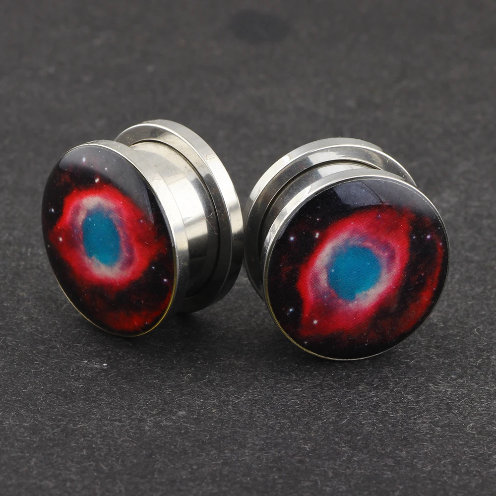 TIANCIFBYJS Ear Piercing Body Jewelry Stainless Steel Logo Flesh Tunnels and Plugs Earring Expander Gauges 70/140pcs Mix 5-16mm