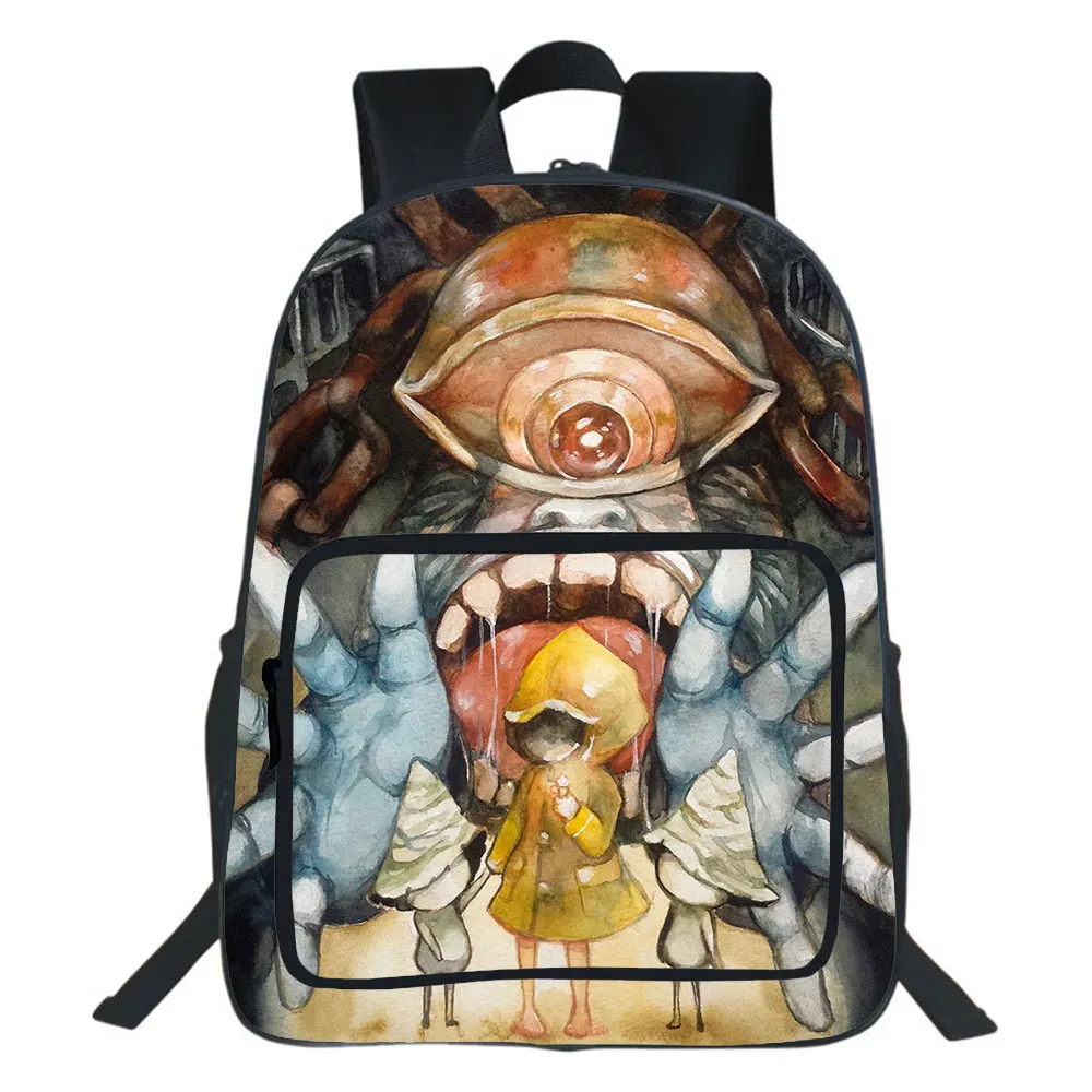 19 Inch Little Nightmares Backpack Boys And Girls Bag Teen School Bag Unisex Bag Cartoon Rucksack Mochila. Support Custom Logo