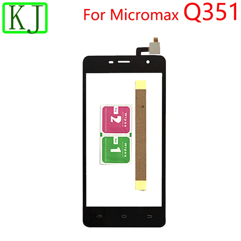 Сенсорный ЖК-дисплей для Micromax Q351, сенсорный экран, дигитайзер, сенсорная панель - Цвет: Touch Black