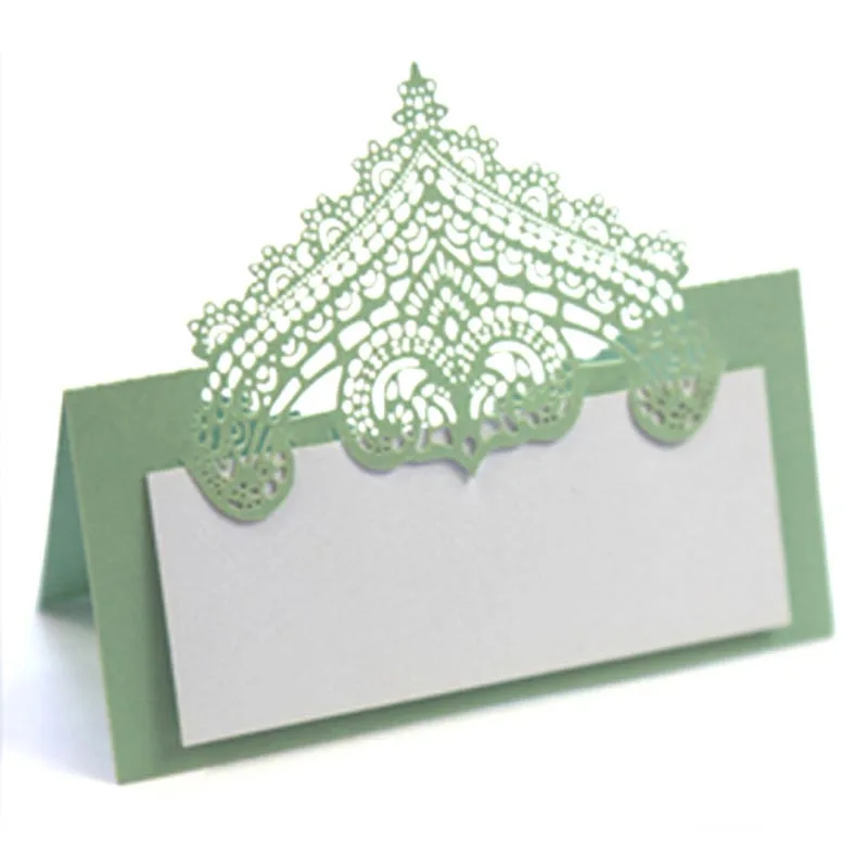 Lace crown paper place card