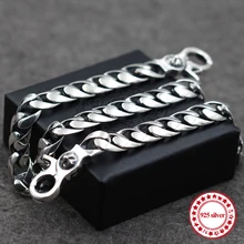 Мужские брюки с цепочкой из стерлингового серебра 925 пробы, классический стиль в стиле хип-хоп, панк, армейский цветок, подарок для влюбленных