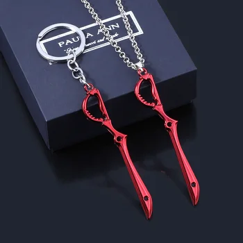 

Anime KILL la KILL Key Chains Matoi Ryuko Mini Metal Red Scissor Blade Weapon Pendants Keyring Men Car Accessories
