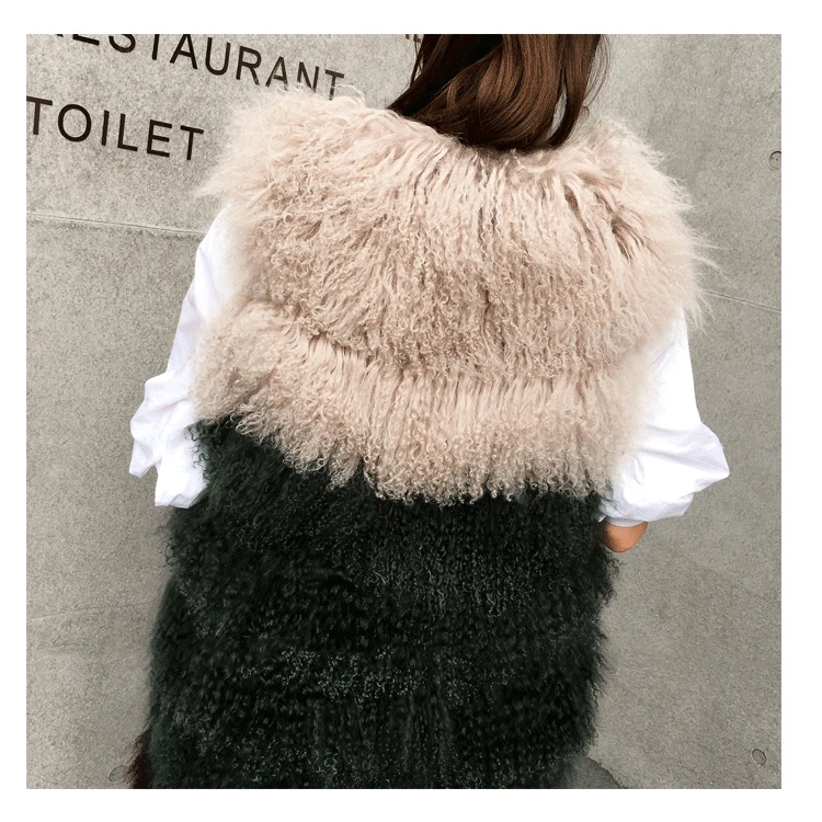 Flash Deal rf2050 Whole Leather Mongolian Sheep Fur Vest for Woman 90cm/120cm Long Winter Natural Fur Waistcoat 11 Flash Deal rf2050 Whole Leather Mongolian Sheep Fur Vest for Woman 90cm/120cm Long Winter Natural Fur Waistcoat 11