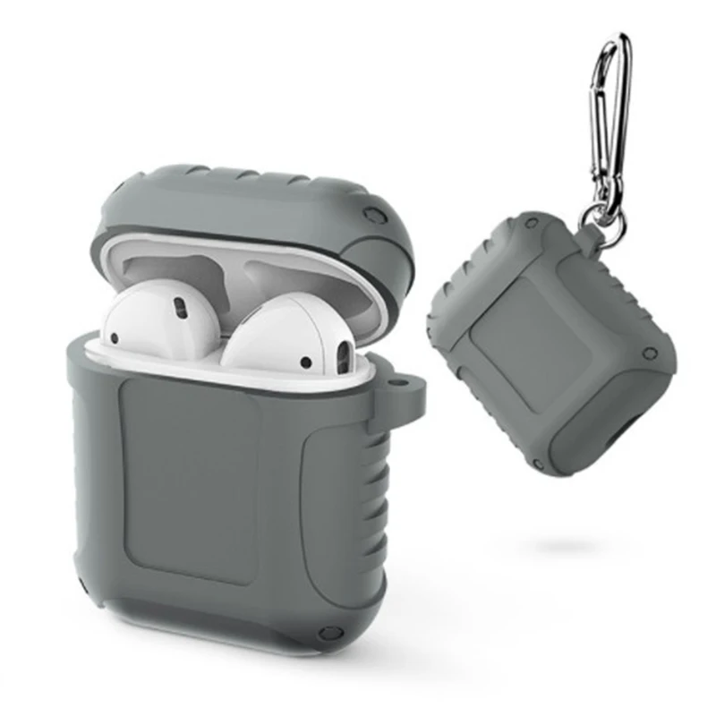 Gray Полный беспроводной Bluetooth гарнитура крышка водонепроницаемый силиконовый чехол подходит для Apple Bluetooth пять поколение наушников - Цвет: Gray