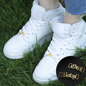 

Personalized Text Shoelace Buckle for Sneaker Lovers & Sneakerheads Custom Shoe Lace Buckle For Sneakers -AJ001 Gift Customised