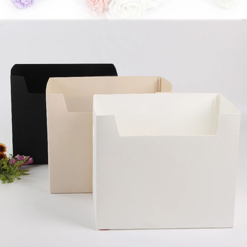 1pc Office Document File Storage Box Folding Desktop Organizer