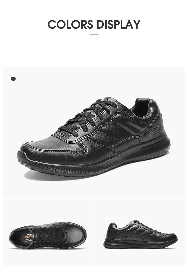 Skechers/повседневная мужская обувь на платформе; американские кроссовки; Мужская Удобная дышащая обувь; модная Уличная обувь; 65411-BBK
