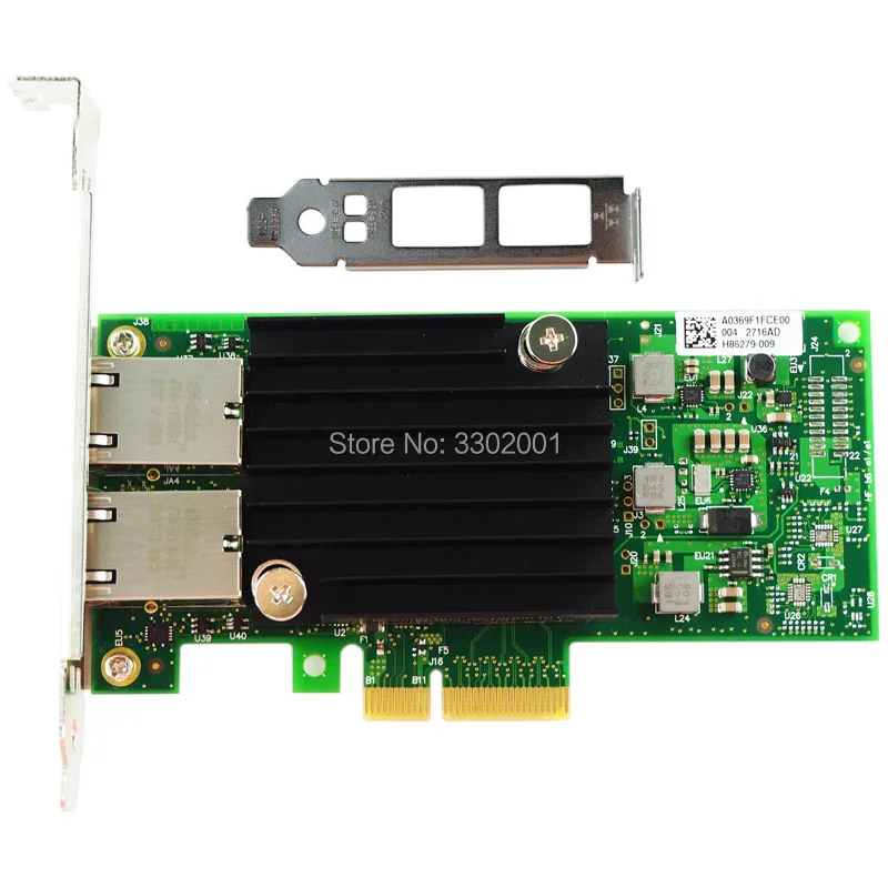 Сетевой адаптер FANMI PCI E X4 10G Ethernet двойной порт RJ45 конвергентный сетевой X550T2BLK|network