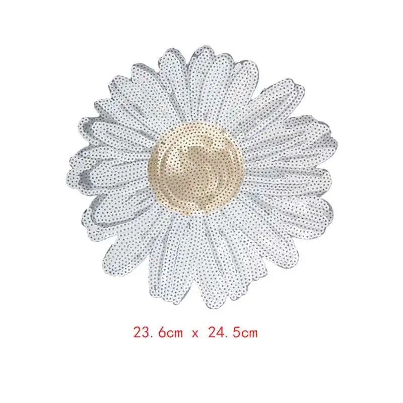 30 см подсолнухи блестки патчи для женщин футболка одежда детей джинсы сумка