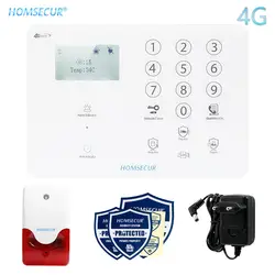 Homsecur беспроводный и проводной 4 г/3g/gsm, ЖК-дисплей дома сигнализация с тревожной кнопкой