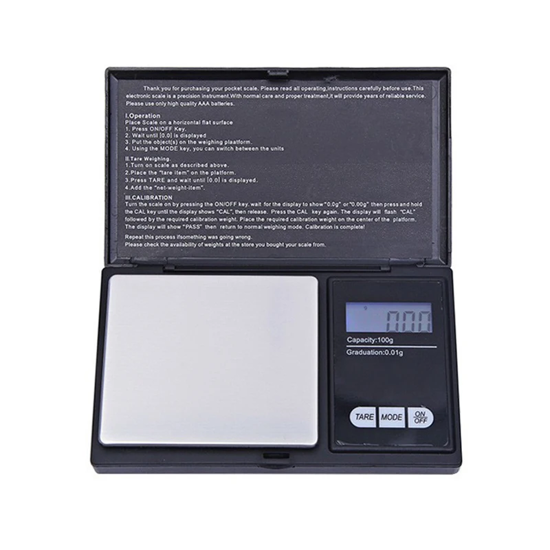 Precision LCD Digital Scales Powder Grain Jewelry Scale 3 Weighing Modes 0.01g 0.1g Mini Electronic Scales 100-1000g Tool HOt