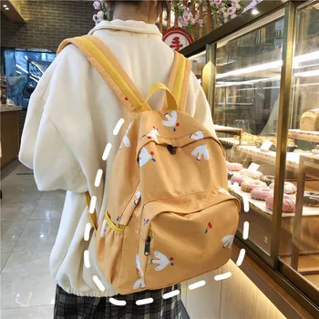 

Backpack Fashion Women Backpack Canvas Printing Girl School Bag Female Children Student Backpack