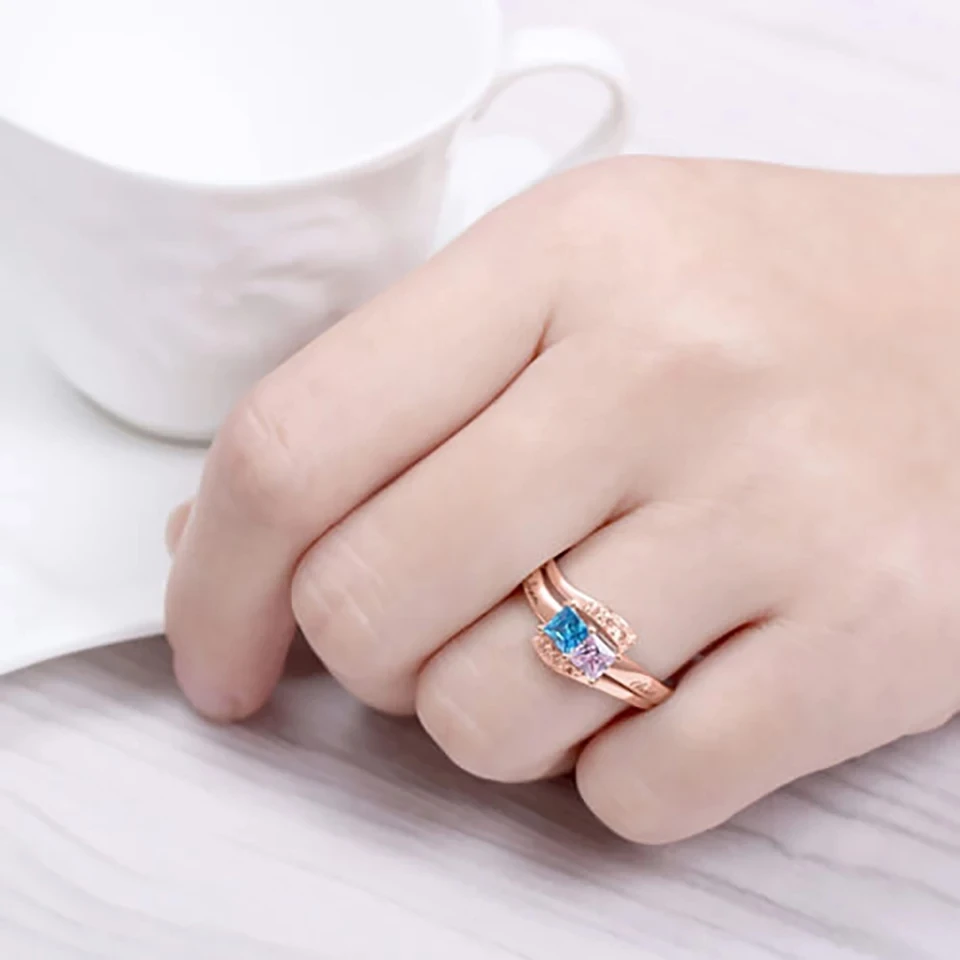 XiaoJing 925 Sterling Silver Custom birthstone engraved Name rings Unique Design finger Ring for Women Personalized Jewelry 2019 XiaoJing 925 Sterling Silver Custom birthstone engraved Name rings Unique Design finger Ring for Women Personalized Jewelry 2019