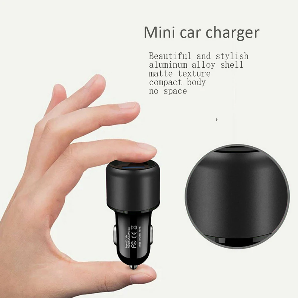 3.1A сдвоенный USB Автомобильное зарядное устройство для сигарет Зажигалка Цифровой светодиодный вольтметр 12 В/24 В быстрое автомобильное зарядное устройство адаптер питания Автомобильные аксессуары