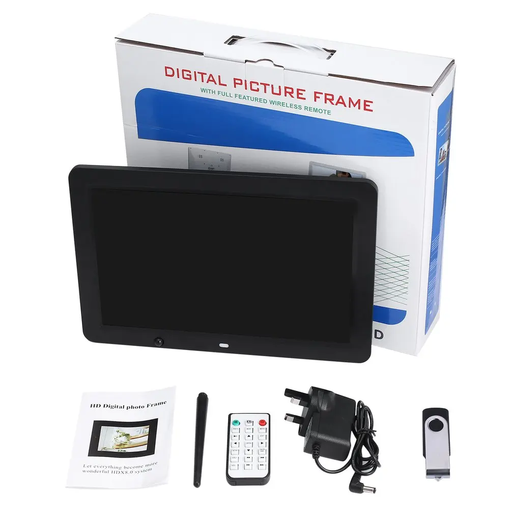 

12 inch HD Digital Photo Frame Motion Sensor & 8GB Memory LED Picture Frame with Wireless Remote Control Music MP3 Video MP4