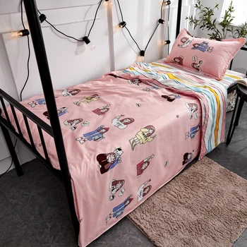 

New arrived Cute girl printing bedding set king queen full single family size bed sheet pillowcase & duvet cover set