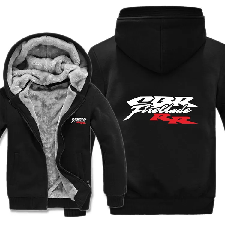 Мотоцикл CBR Fireblade толстовки куртка зимняя мужская повседневная шерстяная подкладка флис CBR Fireblade RR толстовки пуловер с капюшоном