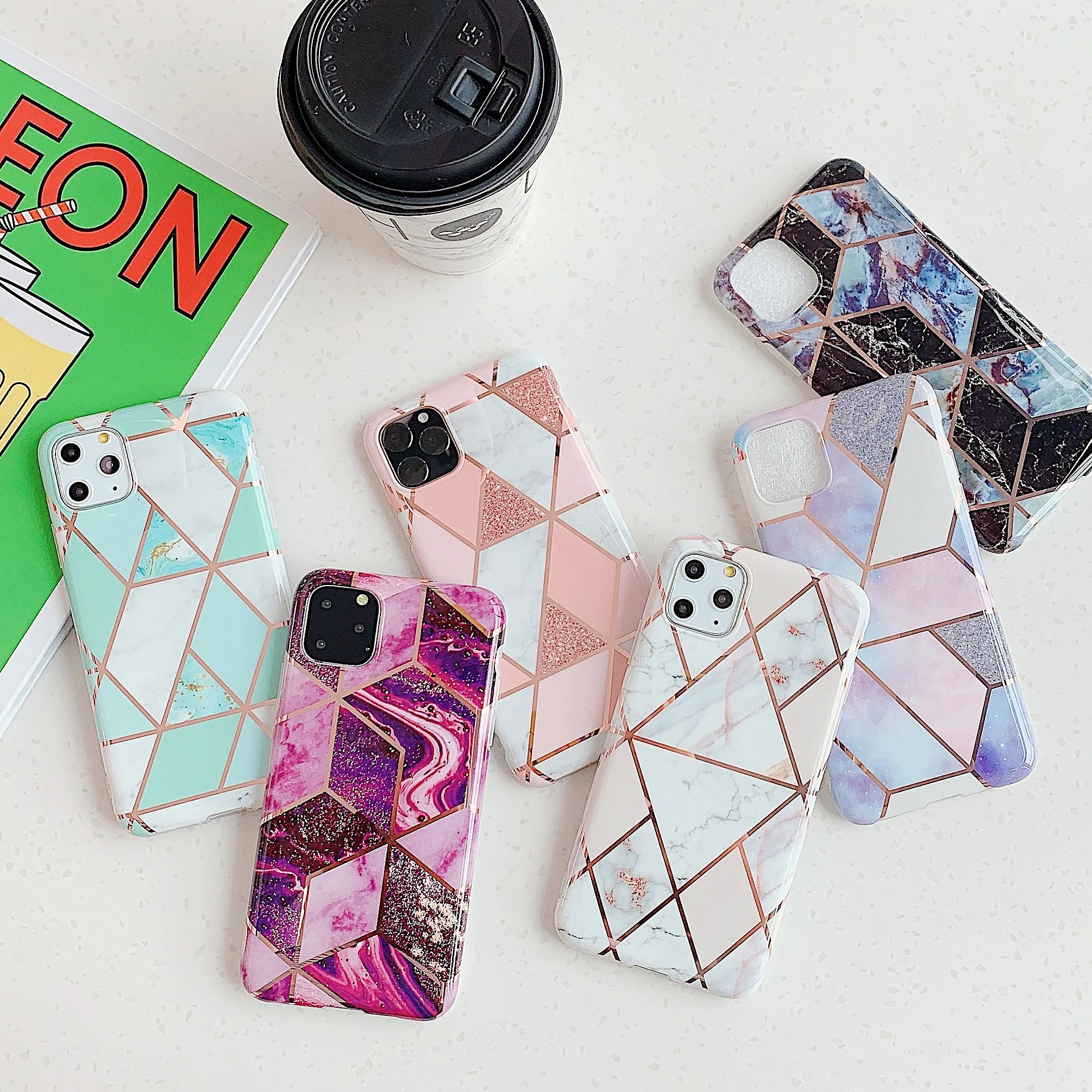 

For IPhone 6 7 8 Plus Colorful Plating Soft Mobile Phone Case XS Max XR Plating TPU Phone Case