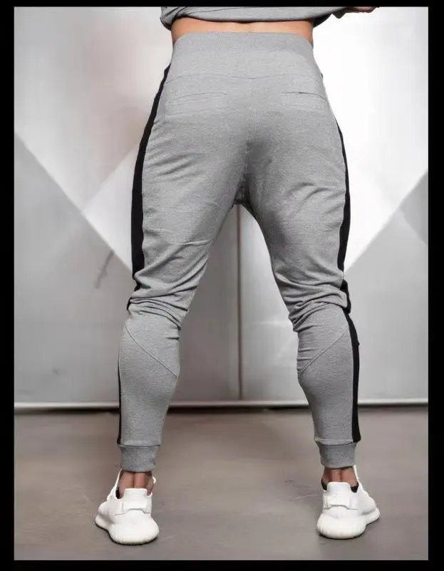

New Style Muscle Fitness Brothers Men Casual Athletic Pants Running Training Tight Joint Trousers