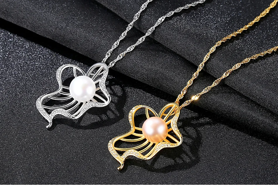 

S925 sterling silver necklace freshwater pearl jewelry fashion women's accessories VS07